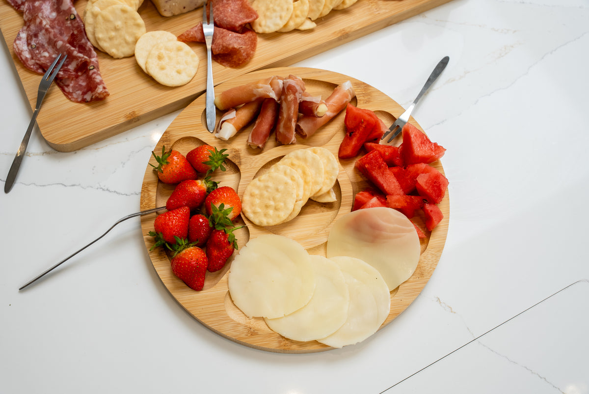 Bamboo Cheeseboard With Bowls