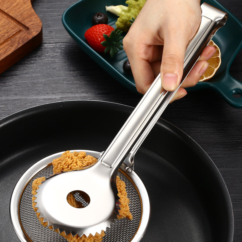 Tongs With Mesh Strainer