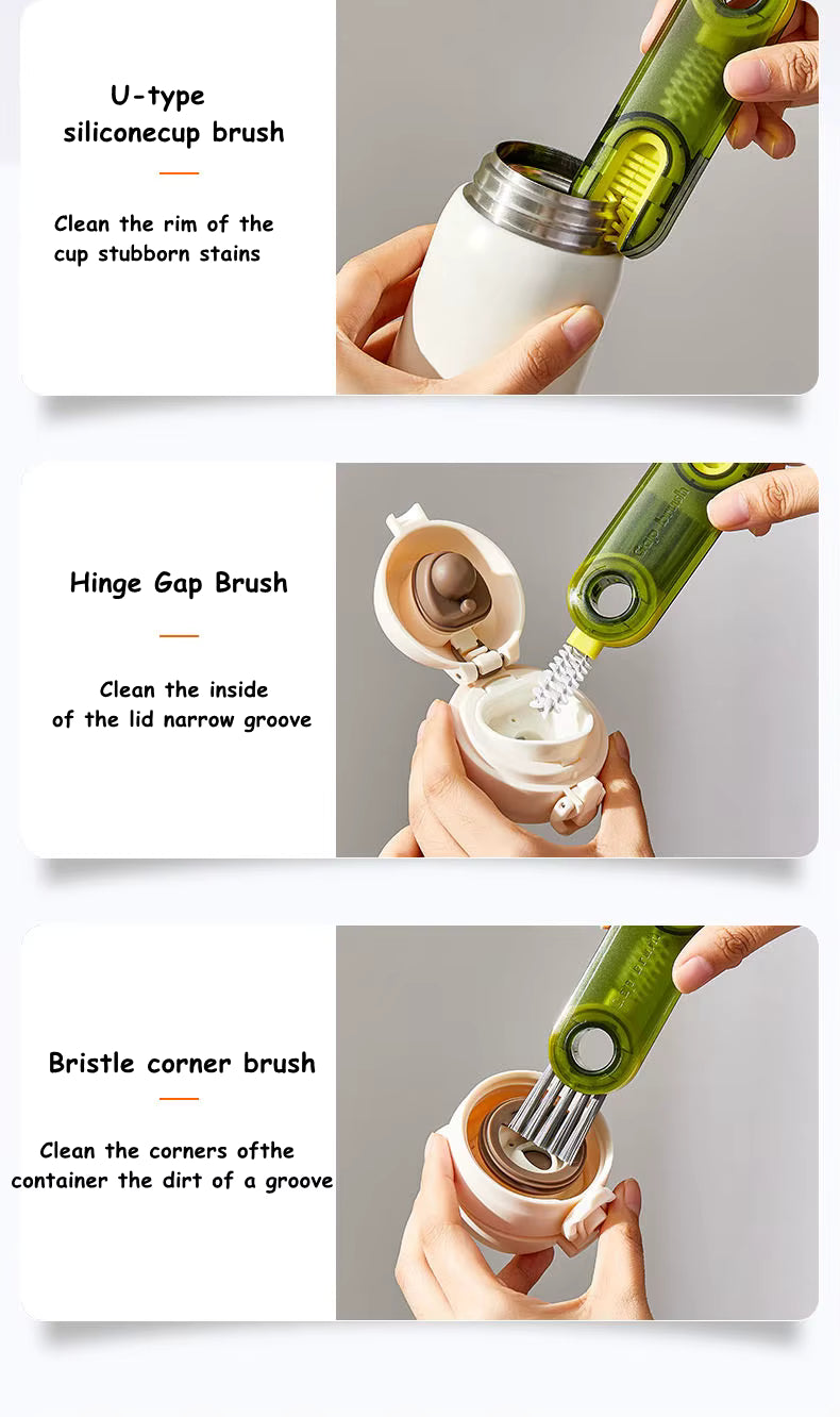 Reusable Cup Lid Cleaning Brush Set