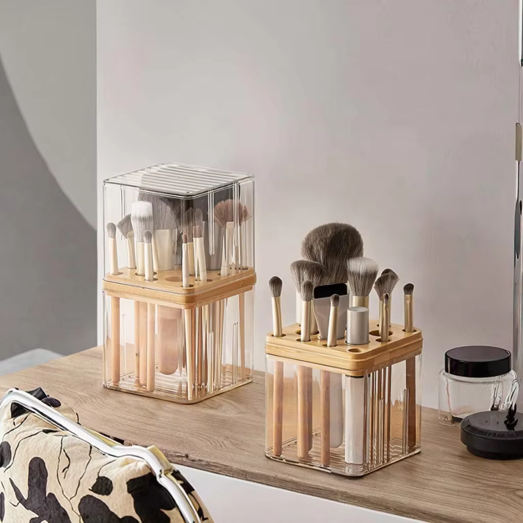 Covered Make Up Brush Organizer