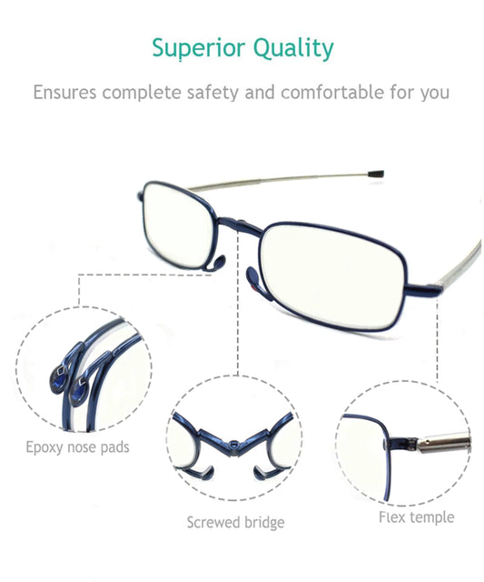 Foldable Reading Glasses with Case
