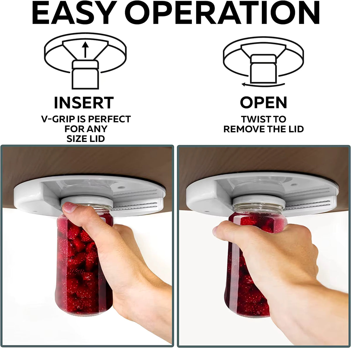 Under Cuboard Jar Opener
