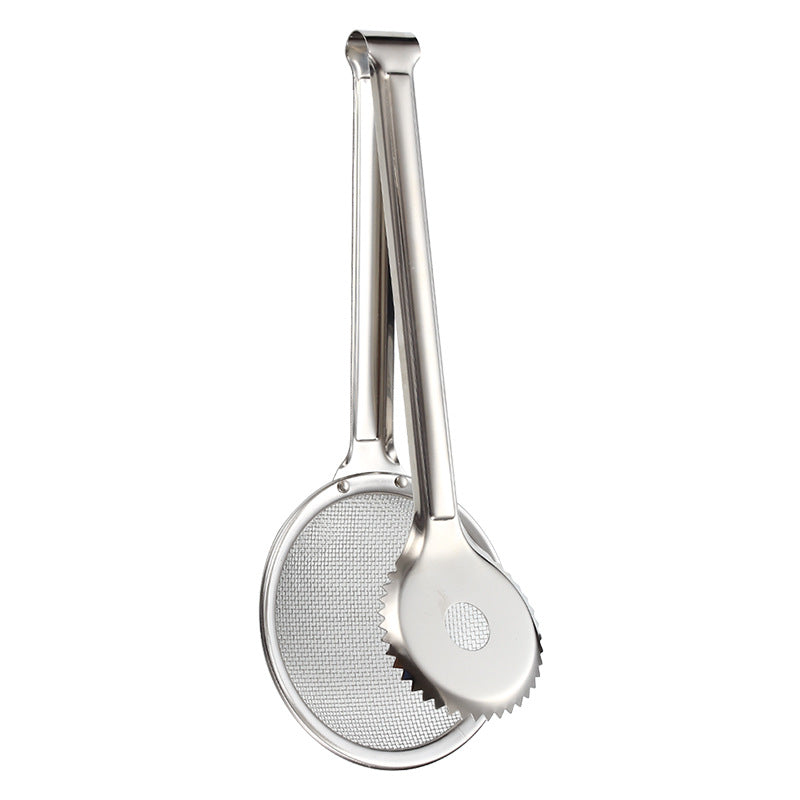 Tongs With Mesh Strainer