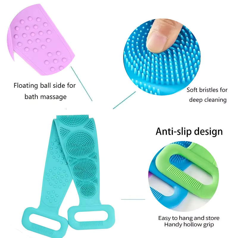 Double Sided Silicone Body Scrub Band