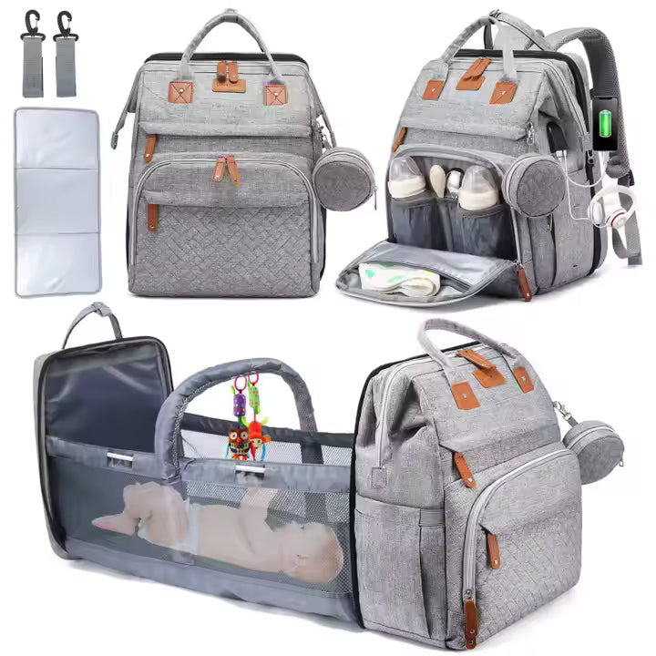 Nappy Bag with Extendable Cot