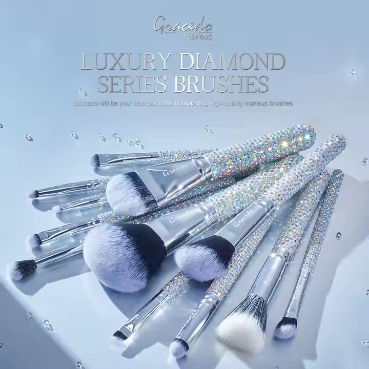 Diamante Make Up Brush Set