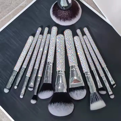 Diamante Make Up Brush Set