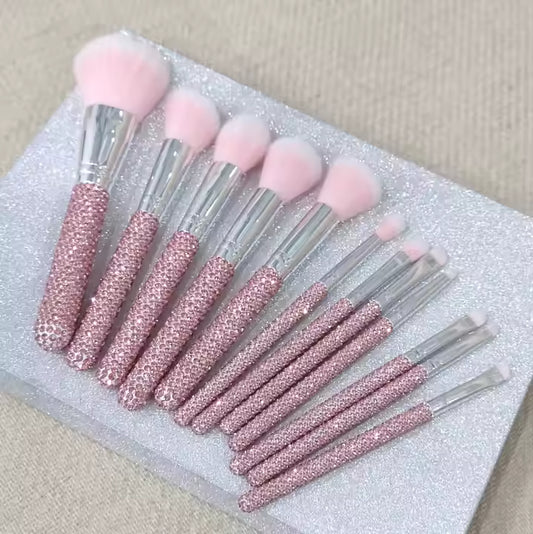 Diamante Make Up Brush Set