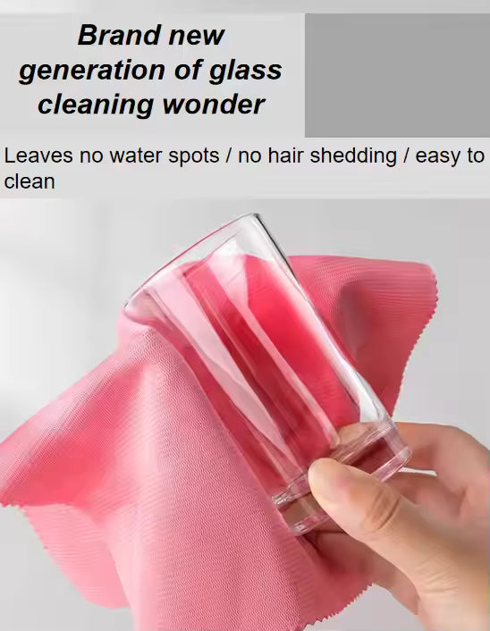 Micro Fibre Glass Cloths Pack of 3