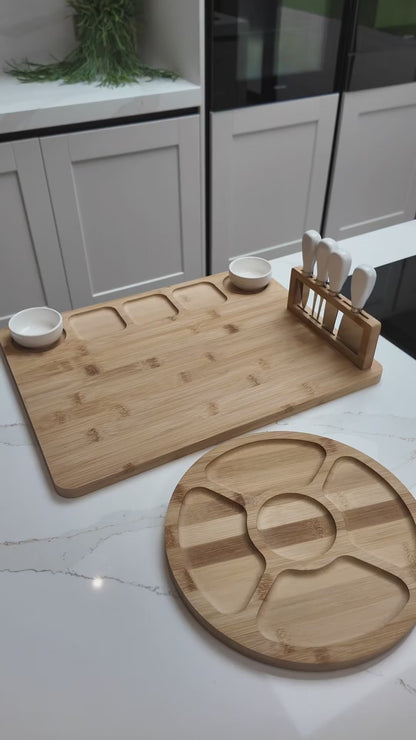 Bamboo Cheeseboard With Bowls